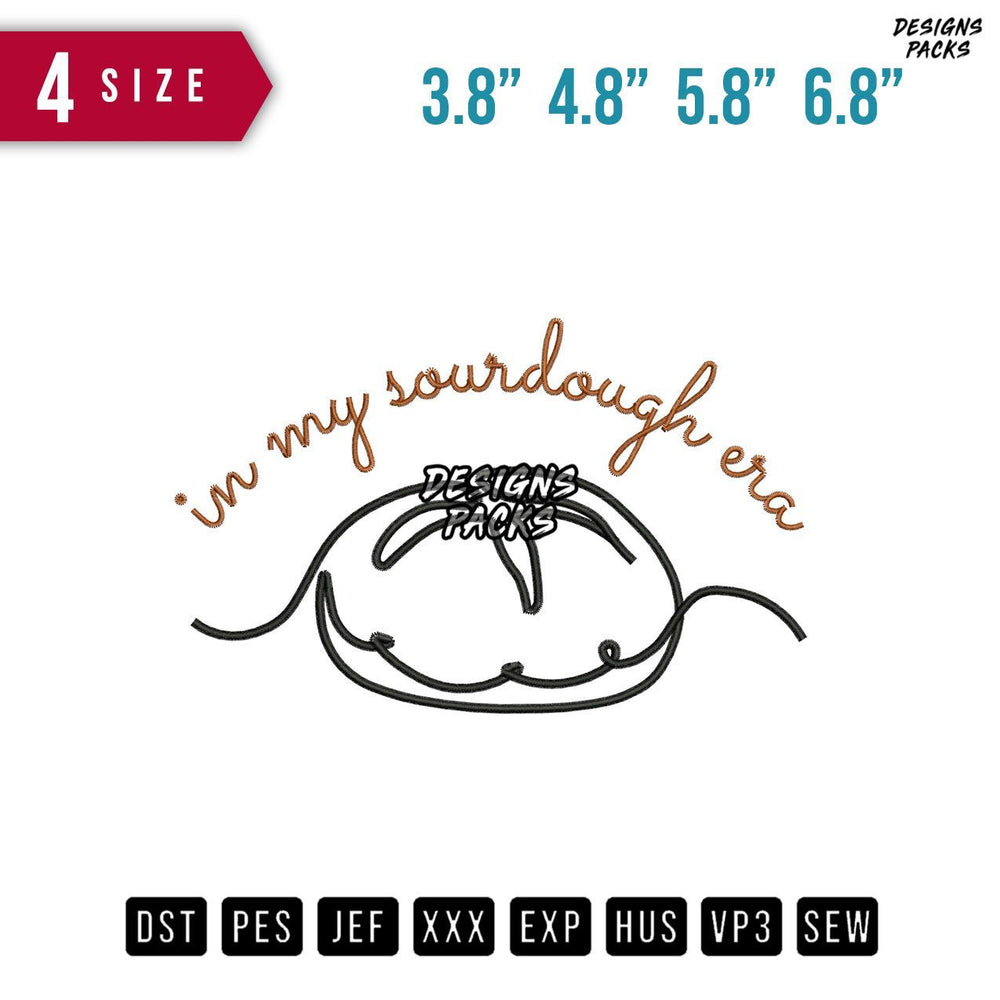 My Sourdough Era Embroidery Design