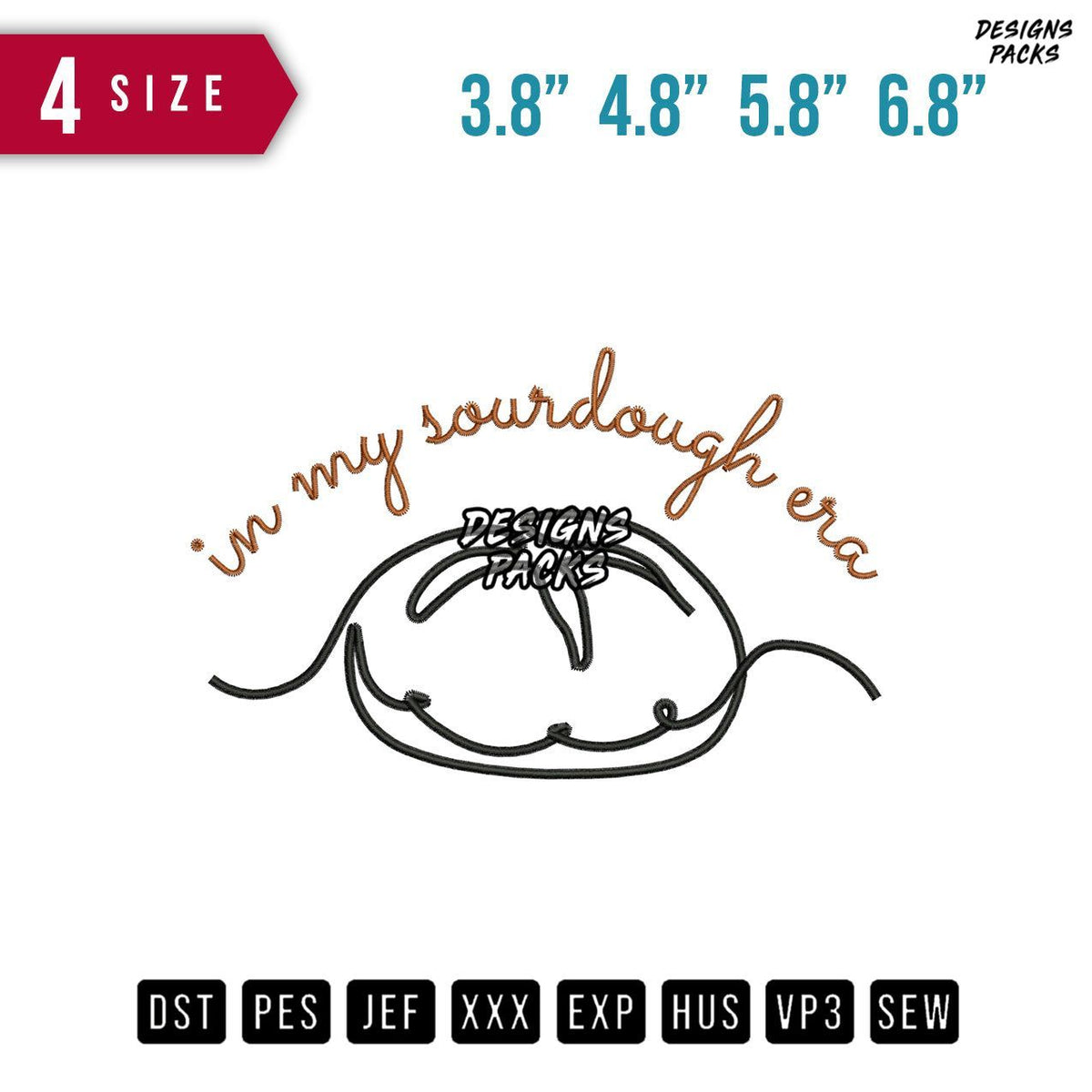 My Sourdough Era Embroidery Design