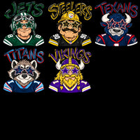 Load image into Gallery viewer, 32 Mascots Stars Sunglasses Football Teams Designs Bundle PNG

