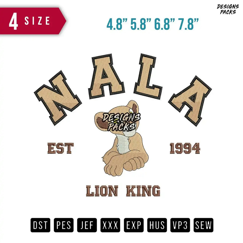 Nala Lion King Embroidery Design