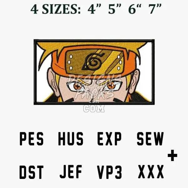 Naruto Eyes Anime Embroidery Design designspacks