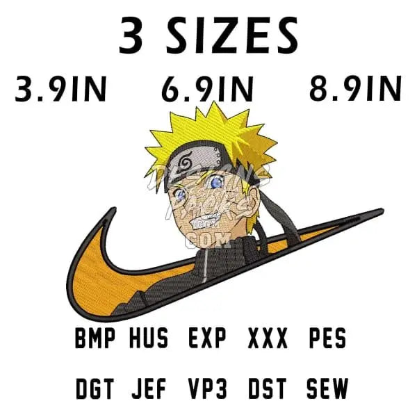 Naruto Uzumaki Anime Embroidery Design designspacks