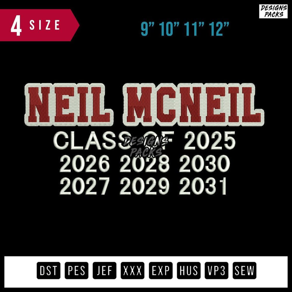 Neil McNeil Embroidery Design