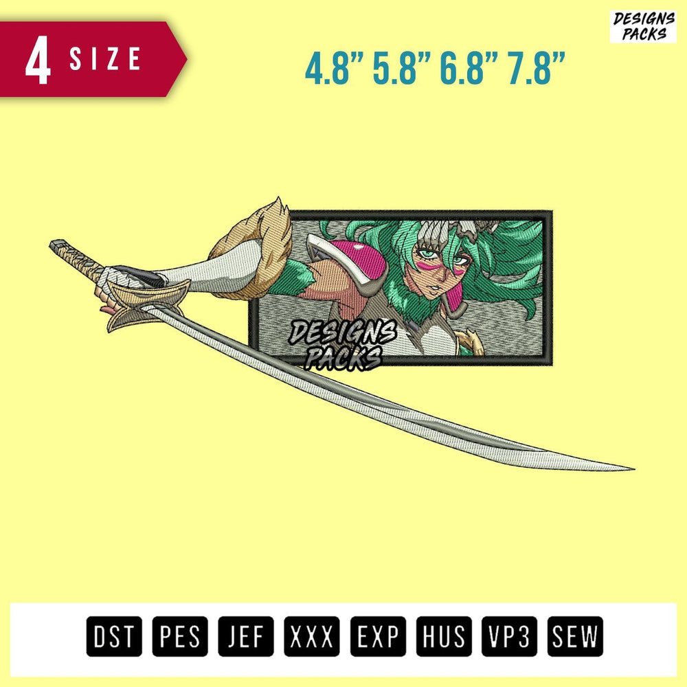 Nelliel Sword Rec Embroidery Design