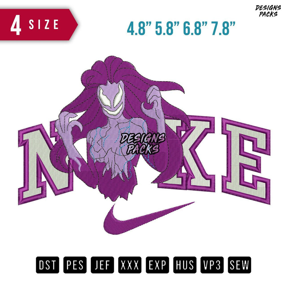 Swoosh Brand Agony Embroidery Design