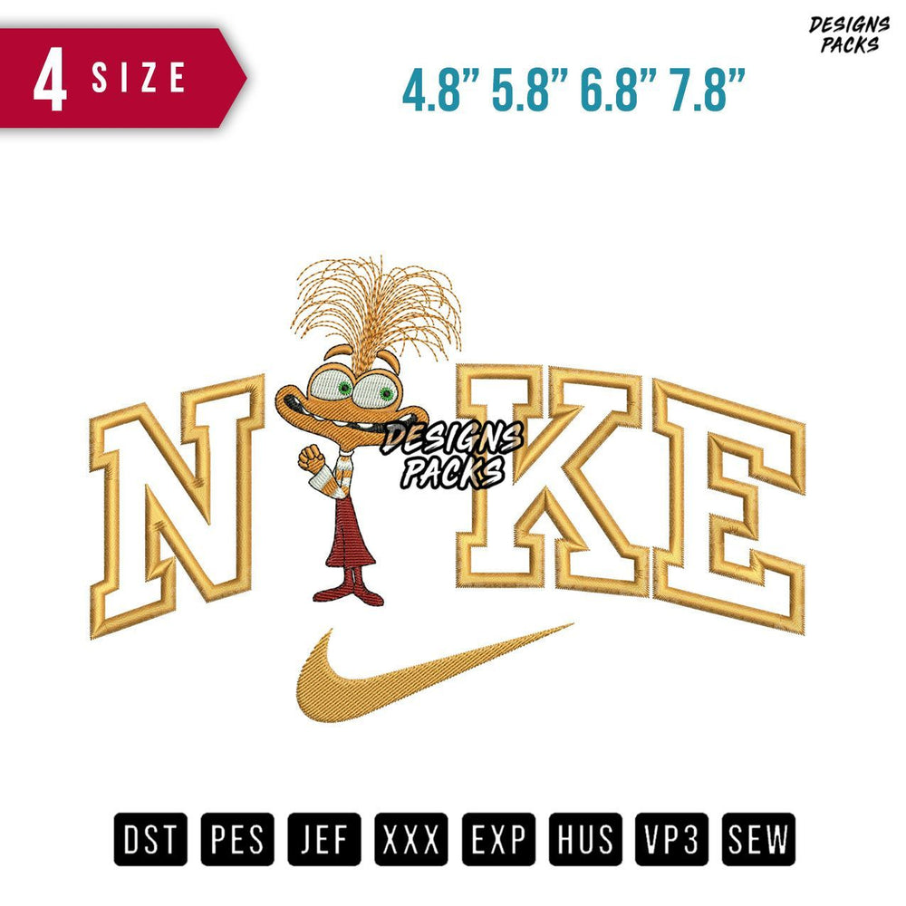Swoosh Brand Anxiety Panic Embroidery Design