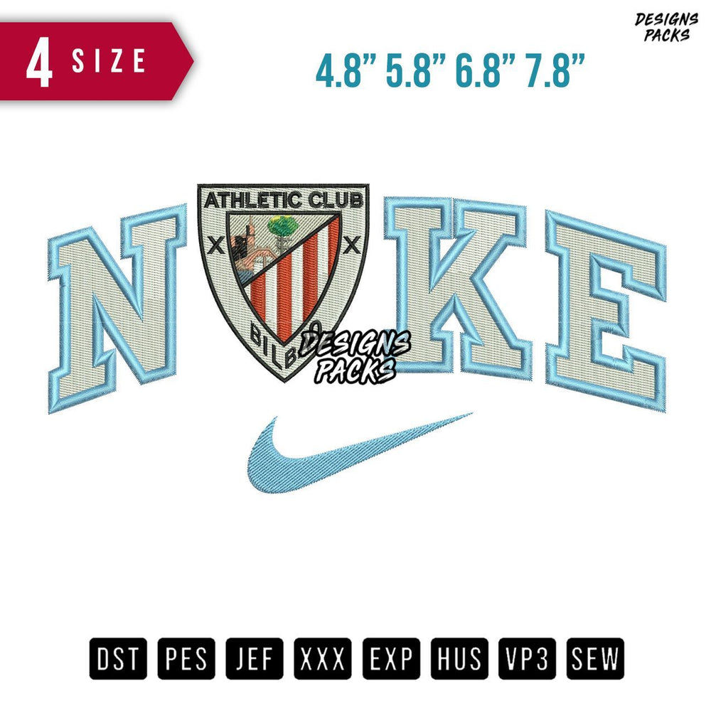 Swoosh Brand Athletic Club Embroidery Design