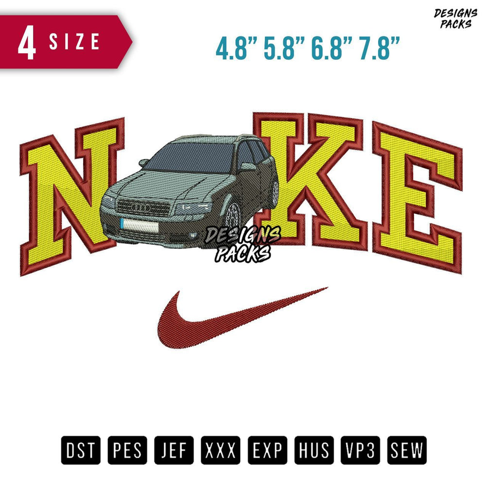 Swoosh Brand Audi Z Embroidery Design