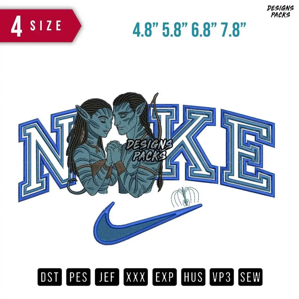 Swoosh Brand Avatar movie Embroidery Design