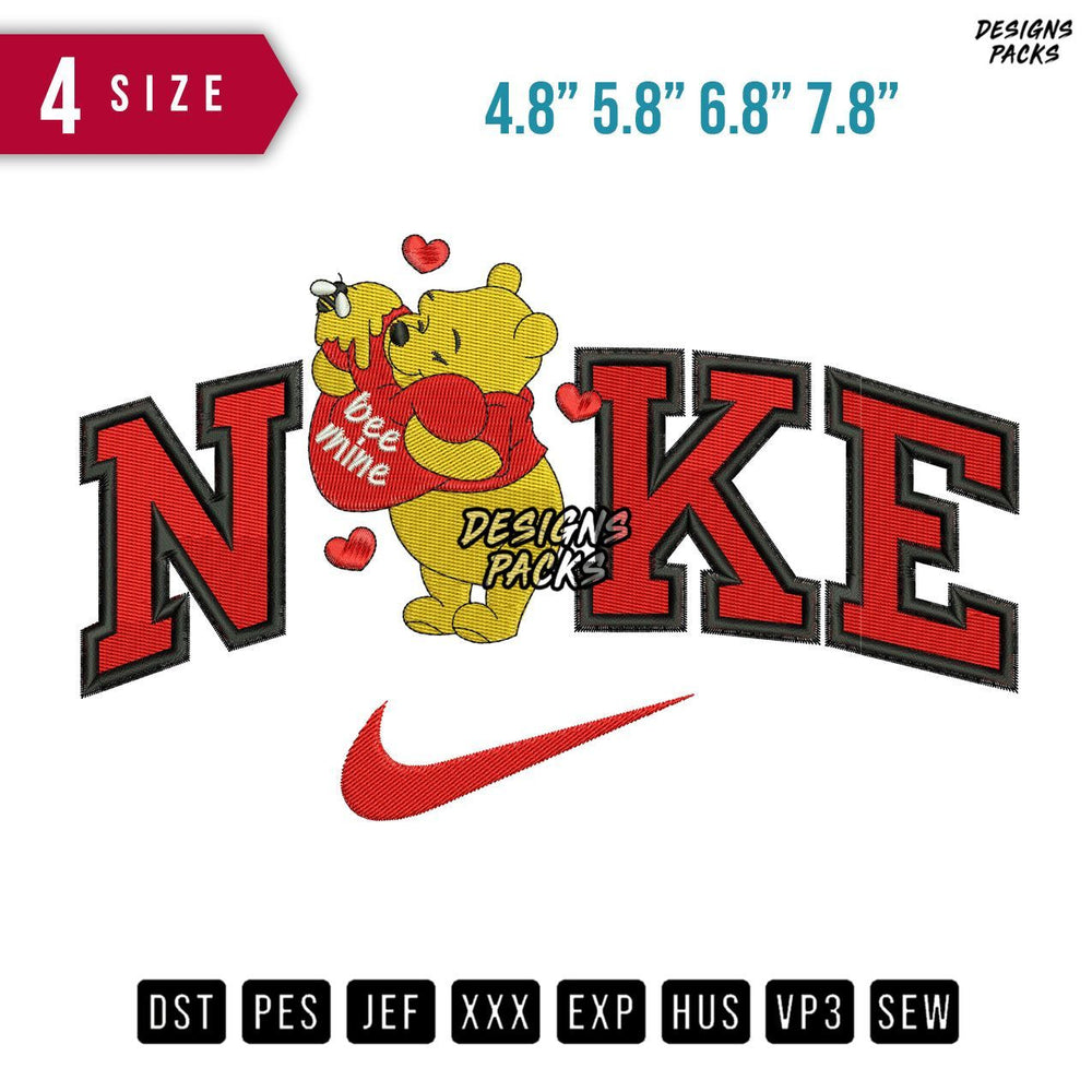 Swoosh Brand Bee Mine Embroidery Design