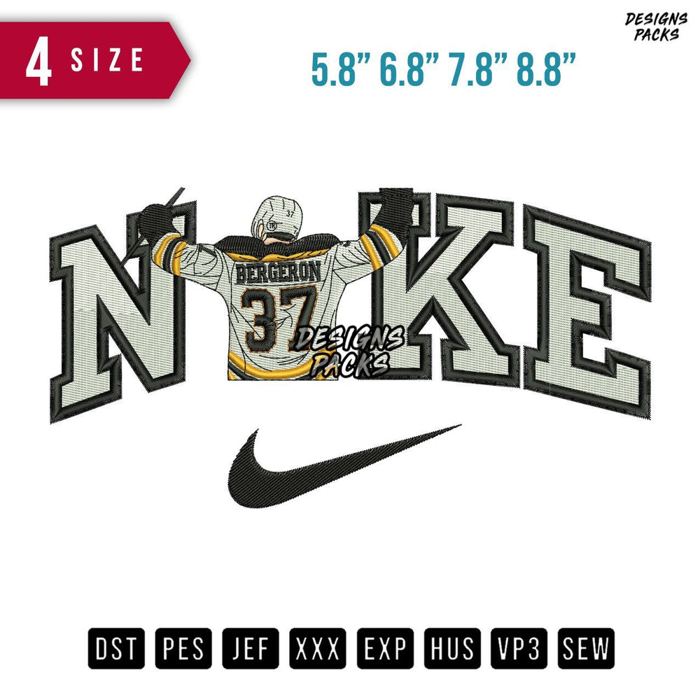 Swoosh Brand Bergeron Embroidery Design