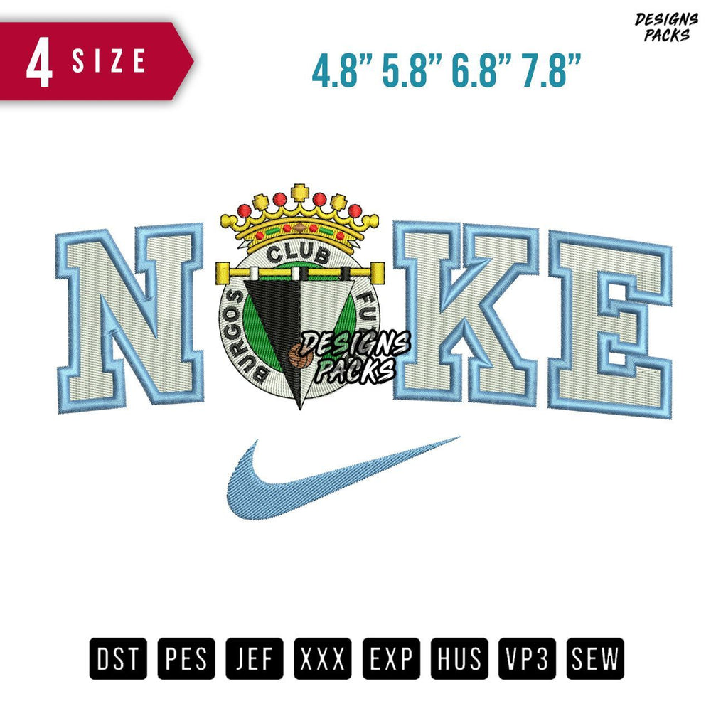 Swoosh Brand Burgos Embroidery Design