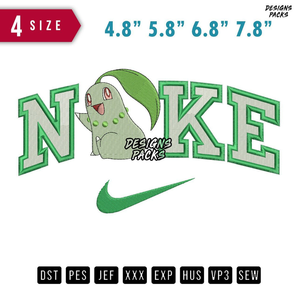 Swoosh Brand Chikorita B Embroidery Design