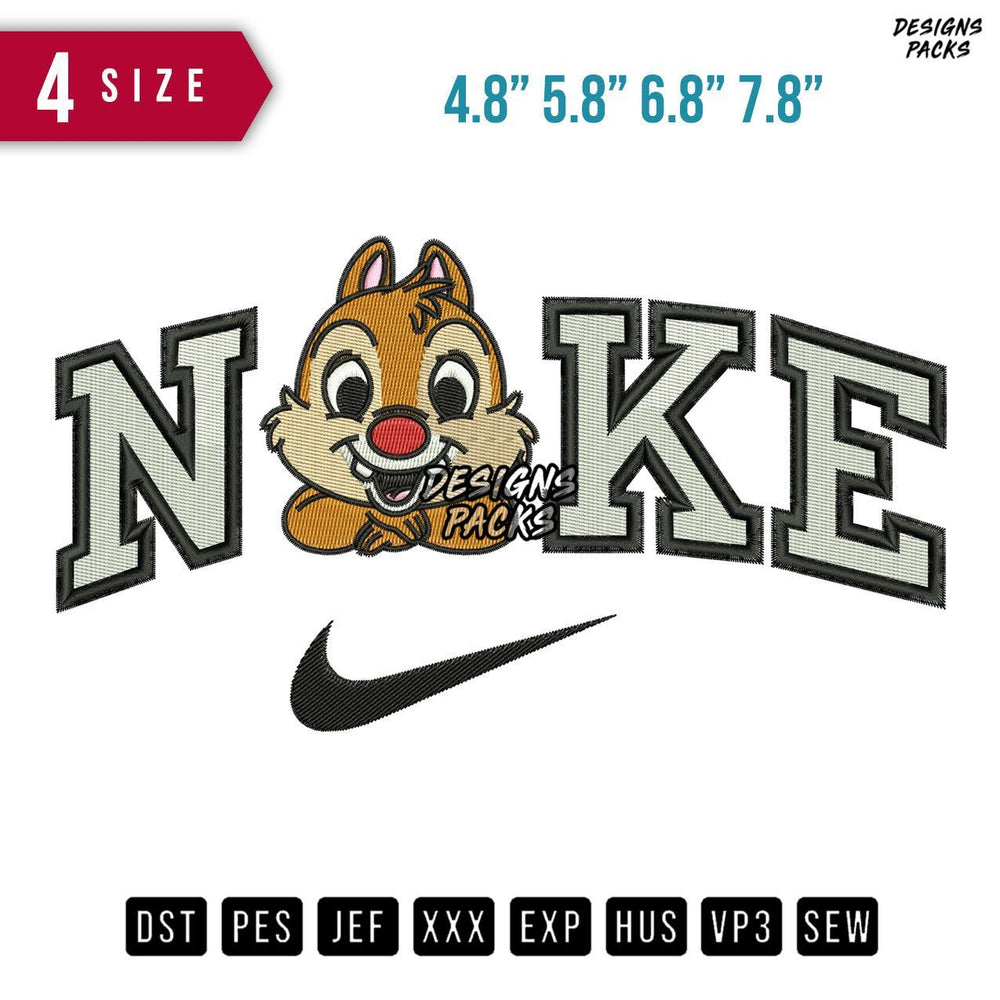 Swoosh Brand Dale Embroidery Design