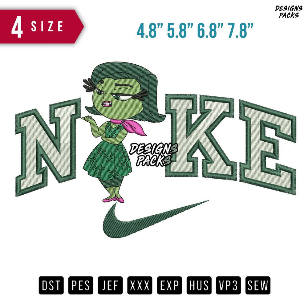 Swoosh Brand Disgust B Embroidery Design