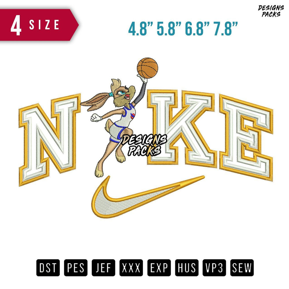 Swoosh Brand Double Lola Jump Embroidery Design