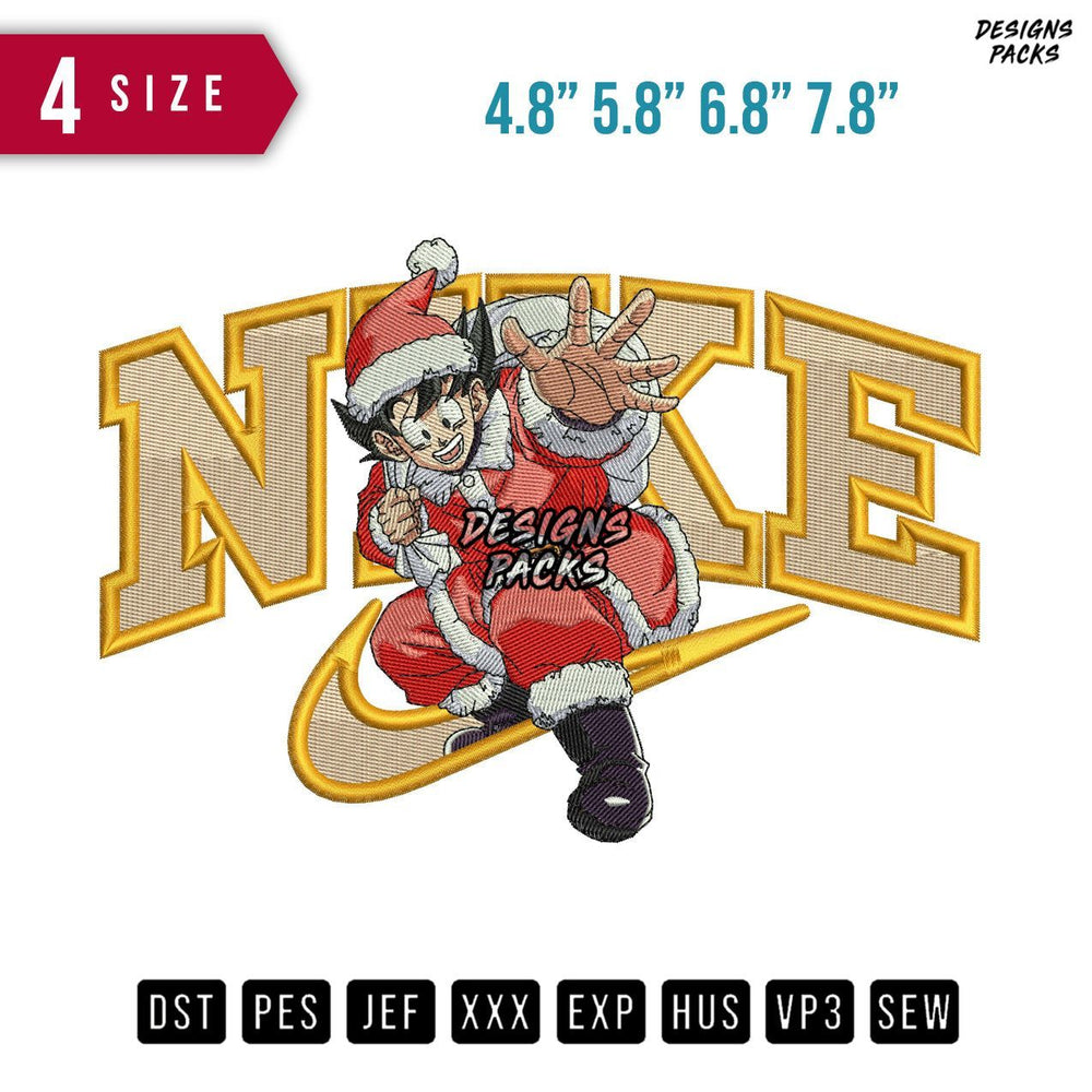 Swoosh Brand Dragon Ball Santa Embroidery Design