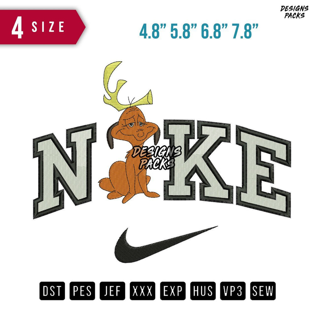 Swoosh Brand Grinch Dog B Embroidery Design