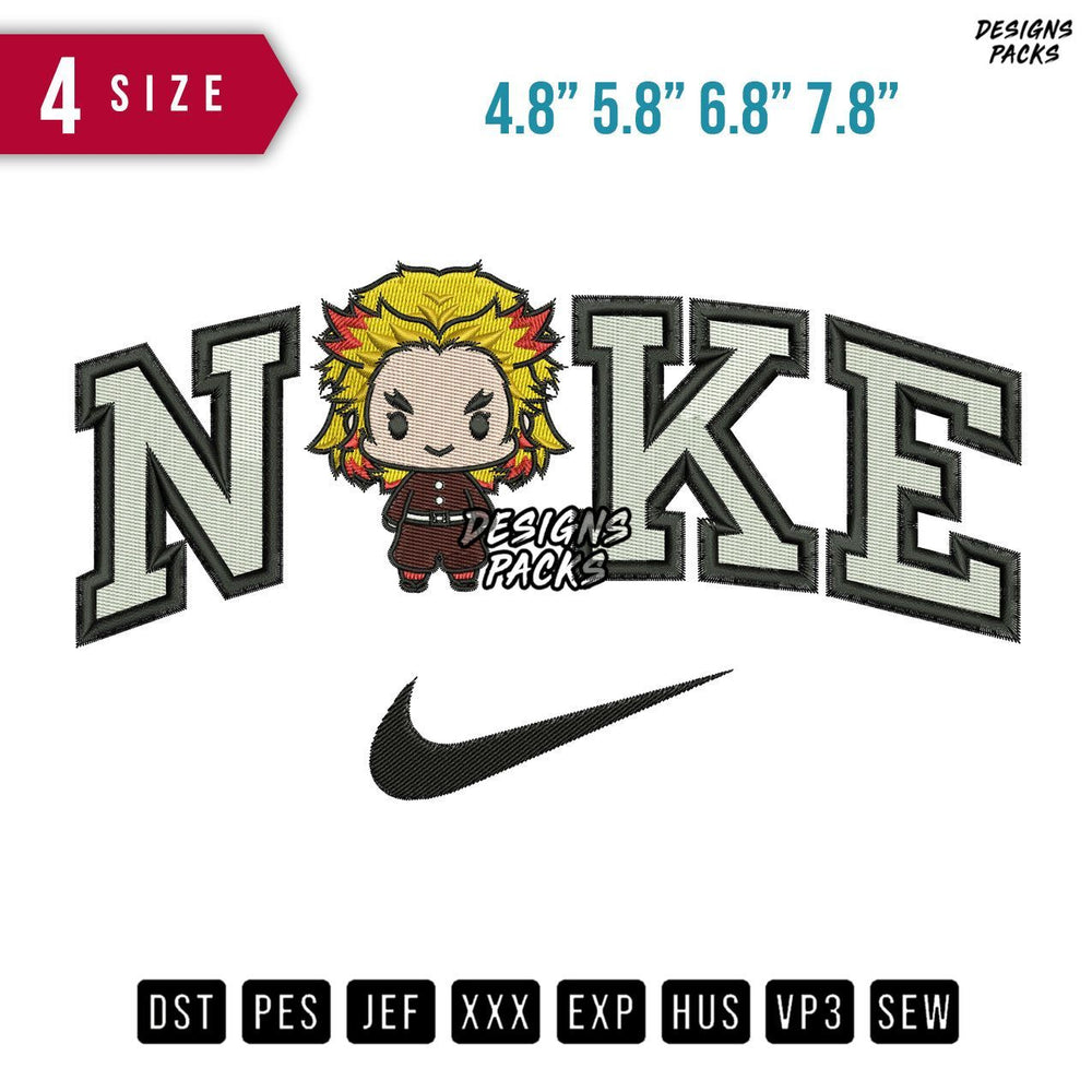 Swoosh Brand Kimetsu Chibi Embroidery Design