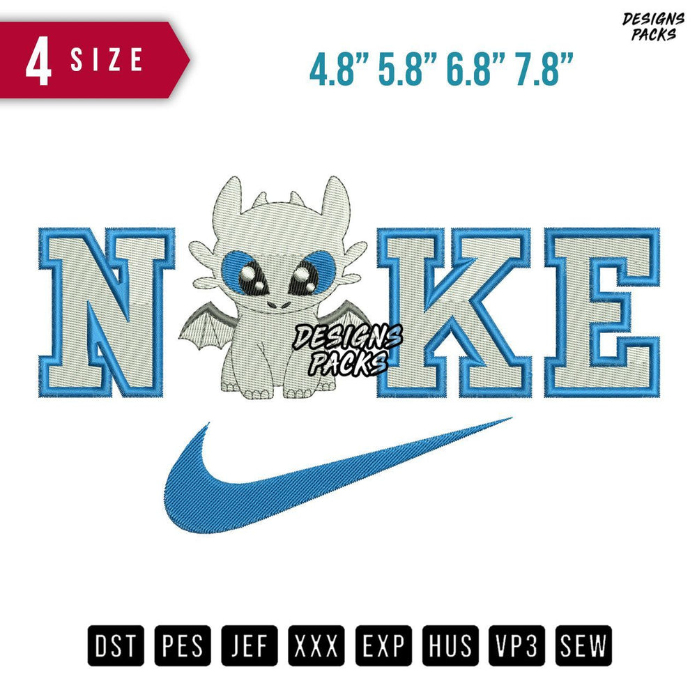 Swoosh Brand Light Furry C Embroidery Design