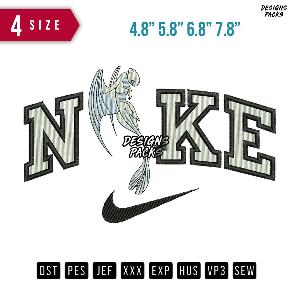 Swoosh Brand Light Fury B Embroidery Design