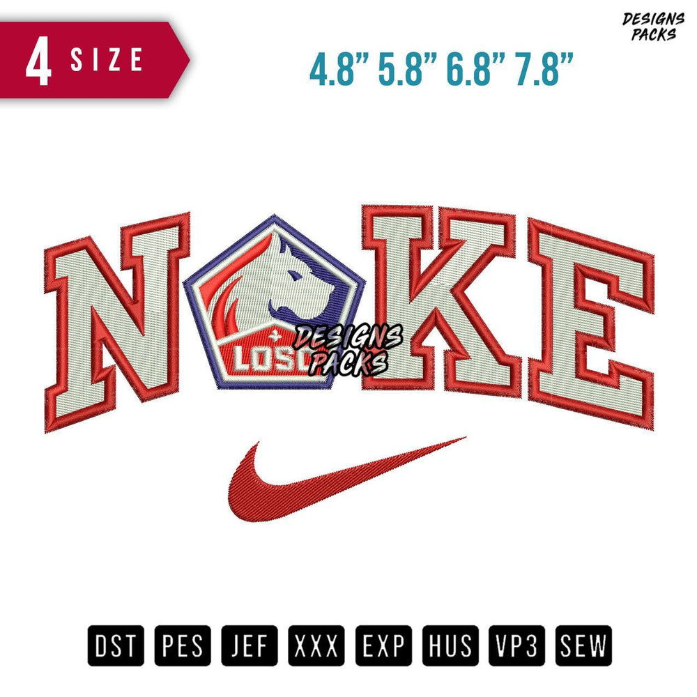 Swoosh Brand Losc Embroidery Design