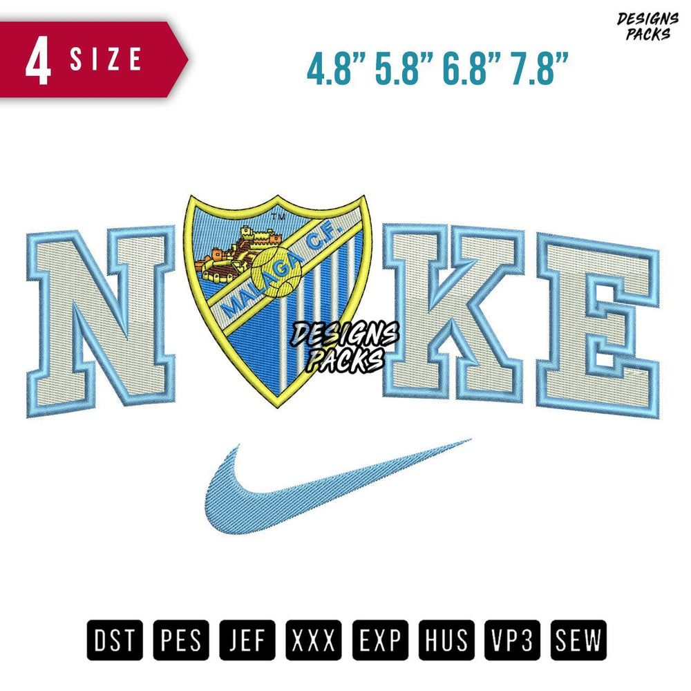 Swoosh Brand Malaga CF Embroidery Design