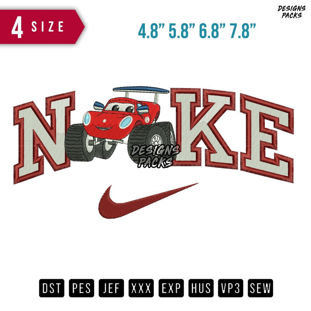 Swoosh Brand Maverick Monster Town Embroidery Design
