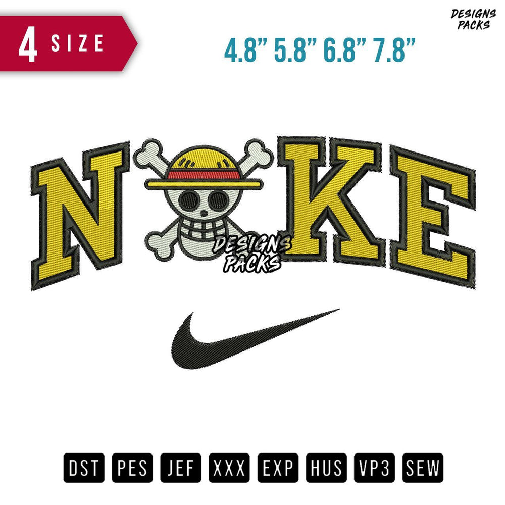 Swoosh Brand One Piece Logo Embroidery Design
