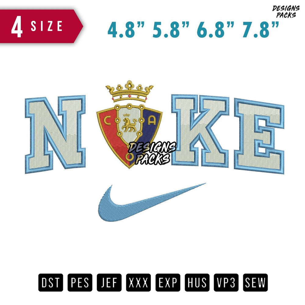 Swoosh Brand Osasuna Embroidery Design