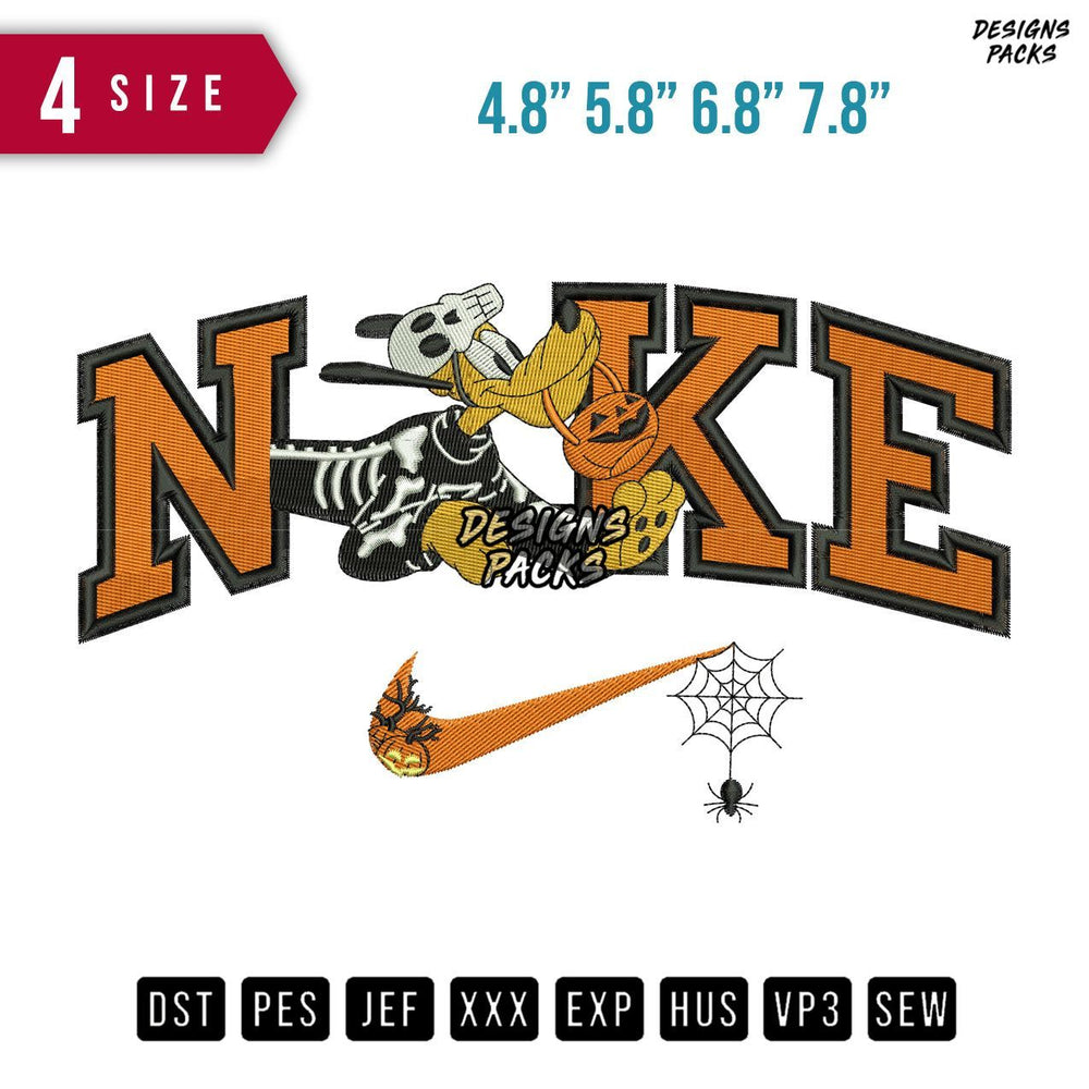 Swoosh Brand Pluto Pumpkin Embroidery Design