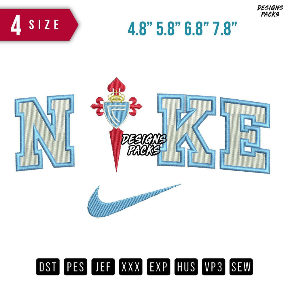 Swoosh Brand RC Celta De Vigo Embroidery Design