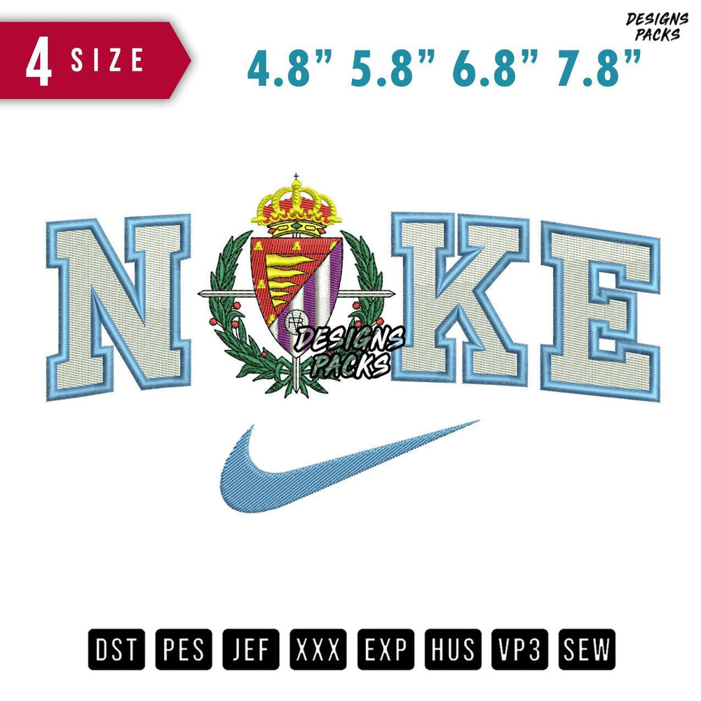 Swoosh Brand Real Valladolid Embroidery Design