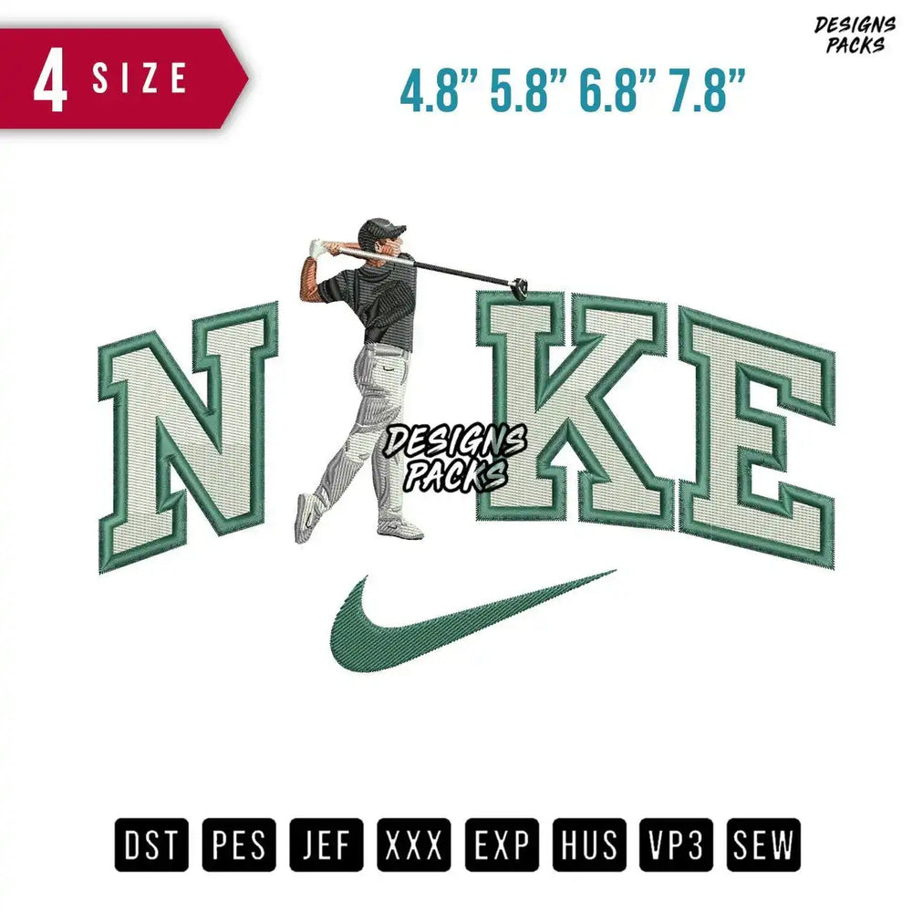 Swoosh Brand Rory McIlroy Embroidery Design