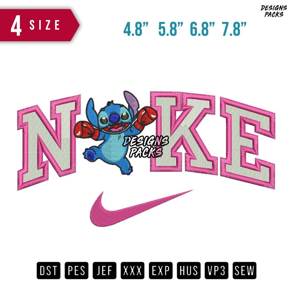 Swoosh Brand Stitch Sports Embroidery Design