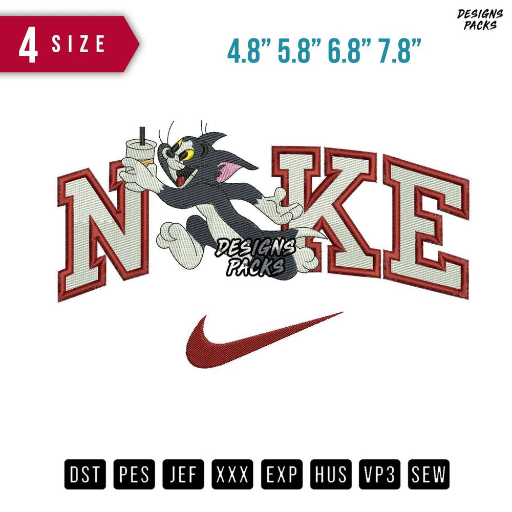 Swoosh Brand Tom Drink B Embroidery Design