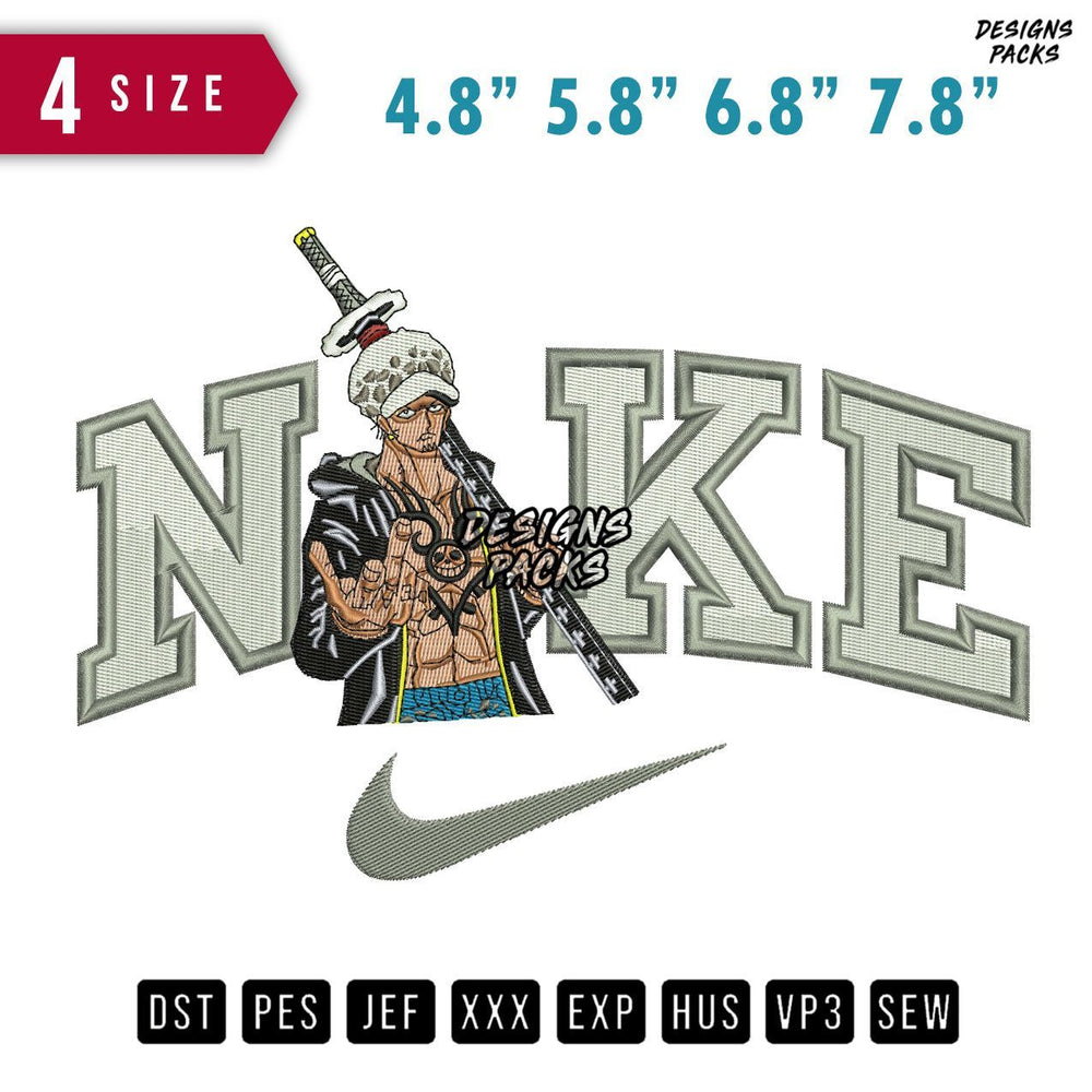 Swoosh Brand Trafalgar Embroidery Design