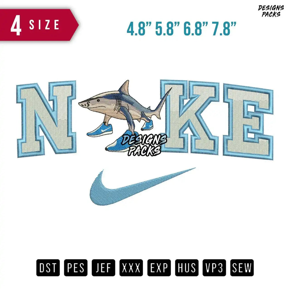 Swoosh Brand Tralalero Tralala Embroidery Design