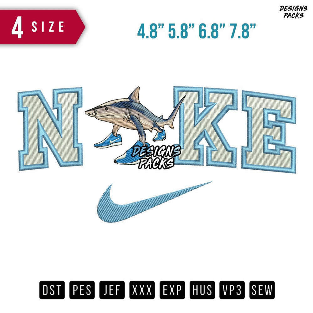 Swoosh Brand Tralalero Tralala Embroidery Design