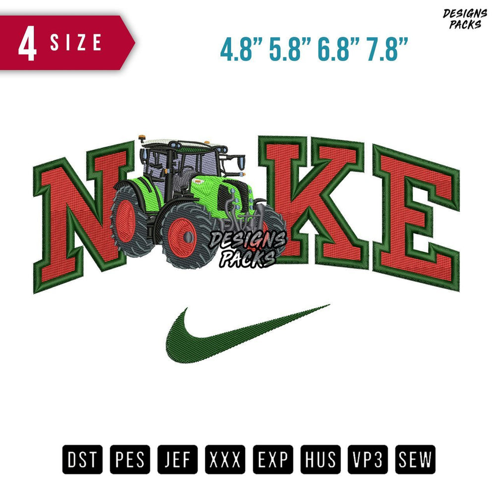 Swoosh Brand Truk B Embroidery Design