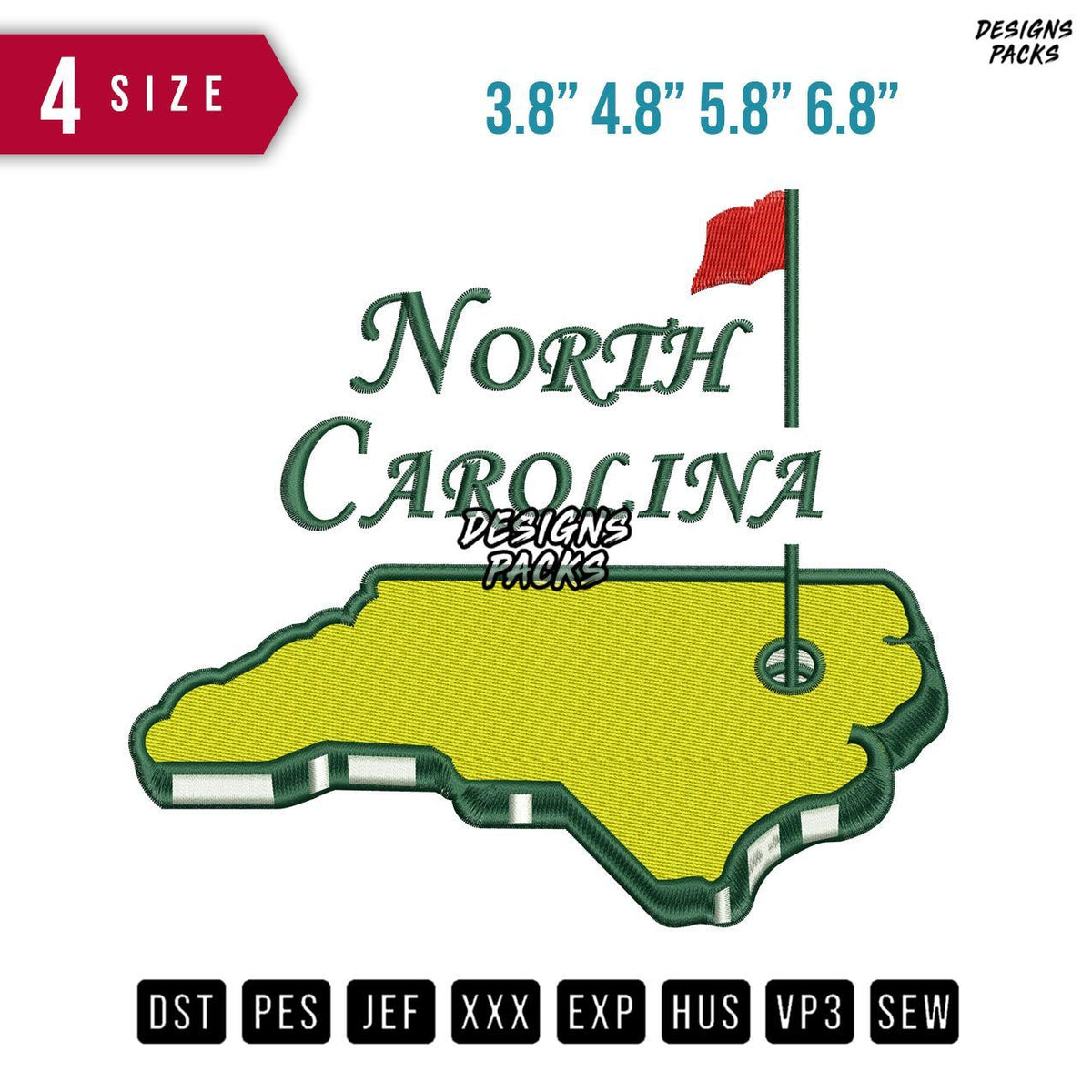 North Carolina Embroidery Design