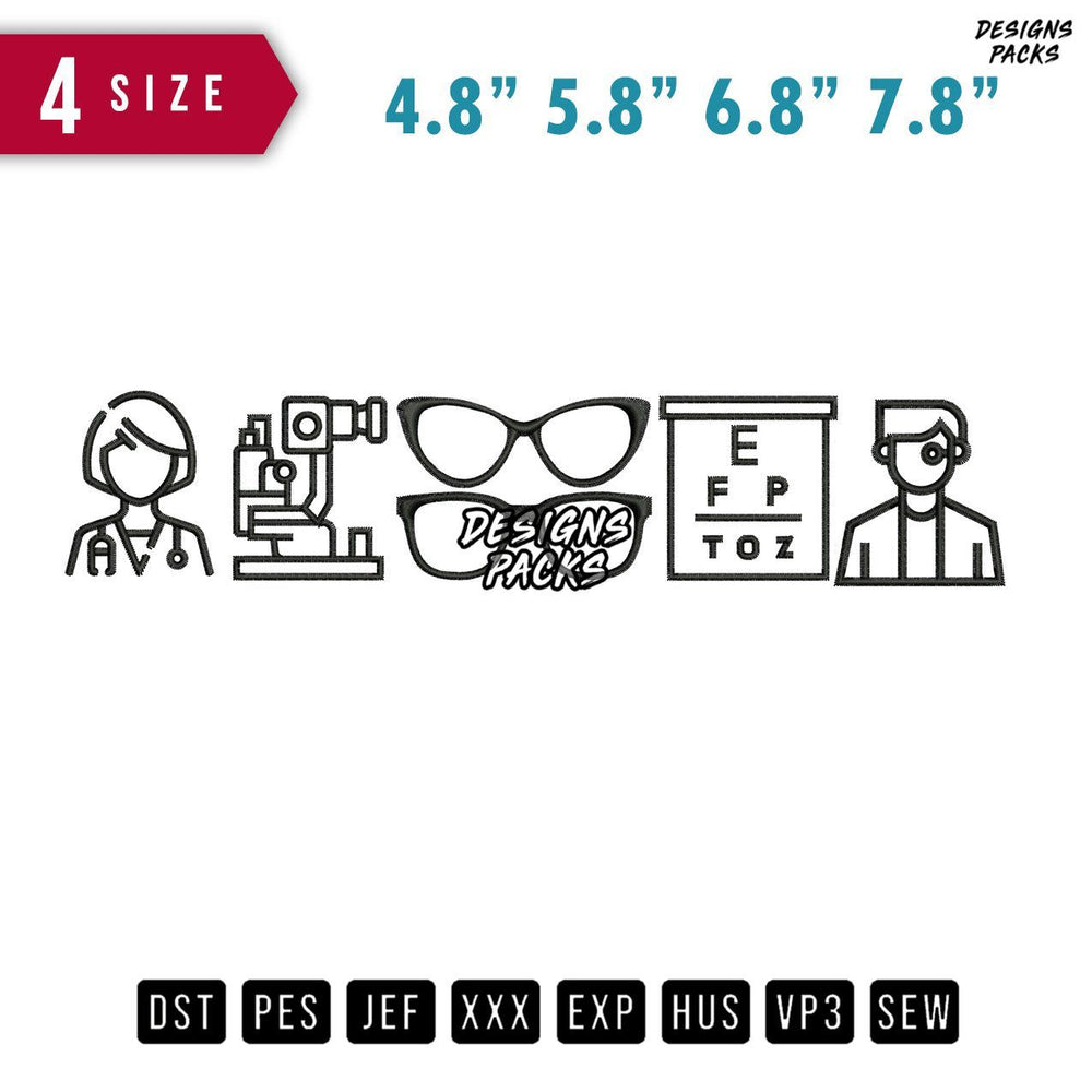 Nurse Equipment Embroidery Design