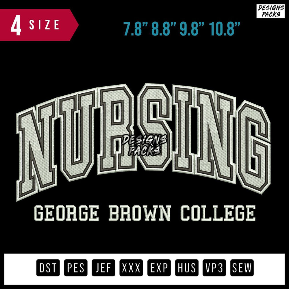 Nursing George Embroidery Design