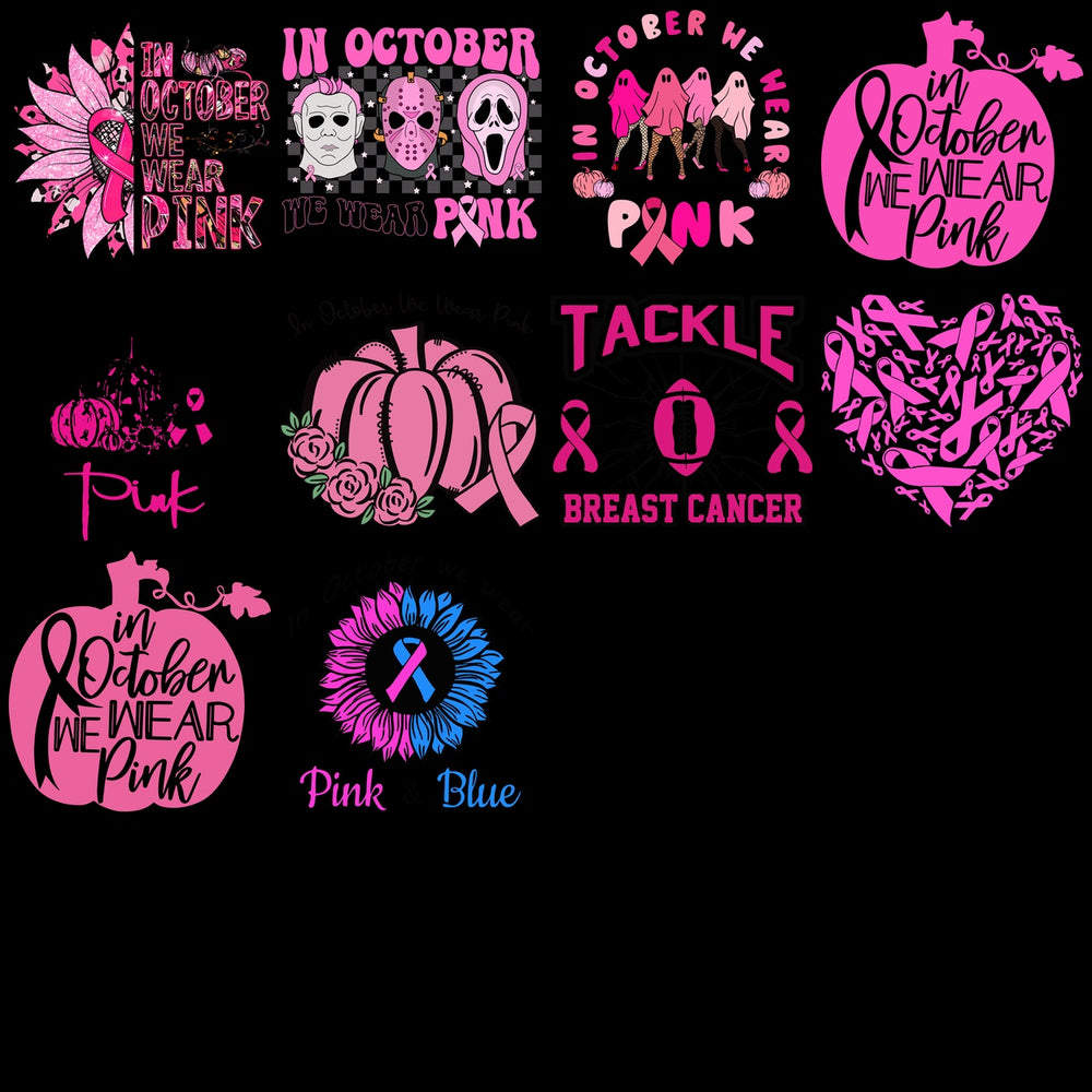 130 Cancer Awareness In October We Wear Pink Designs Bundle PNG