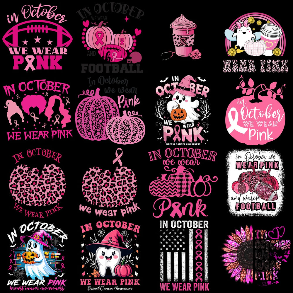 130 Cancer Awareness In October We Wear Pink Designs Bundle PNG