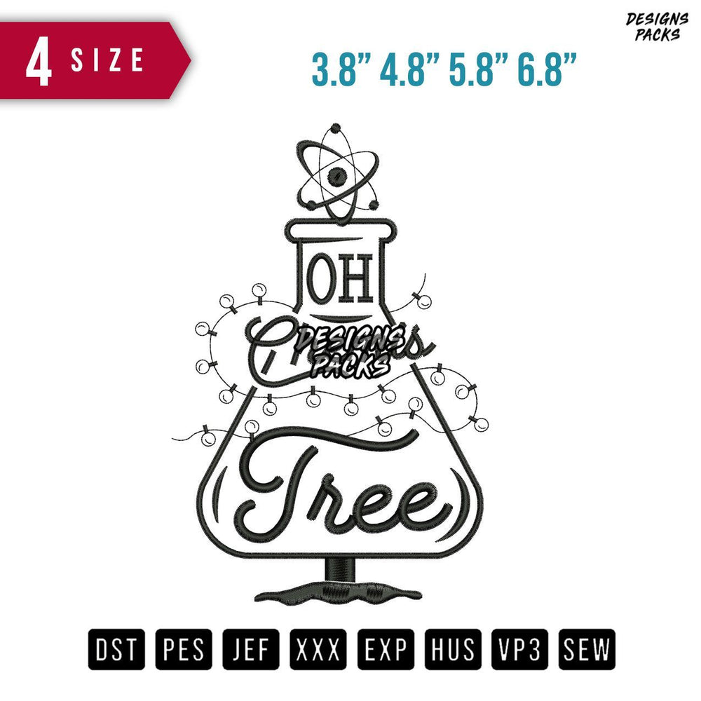 Oh Chemis Tree Embroidery Design