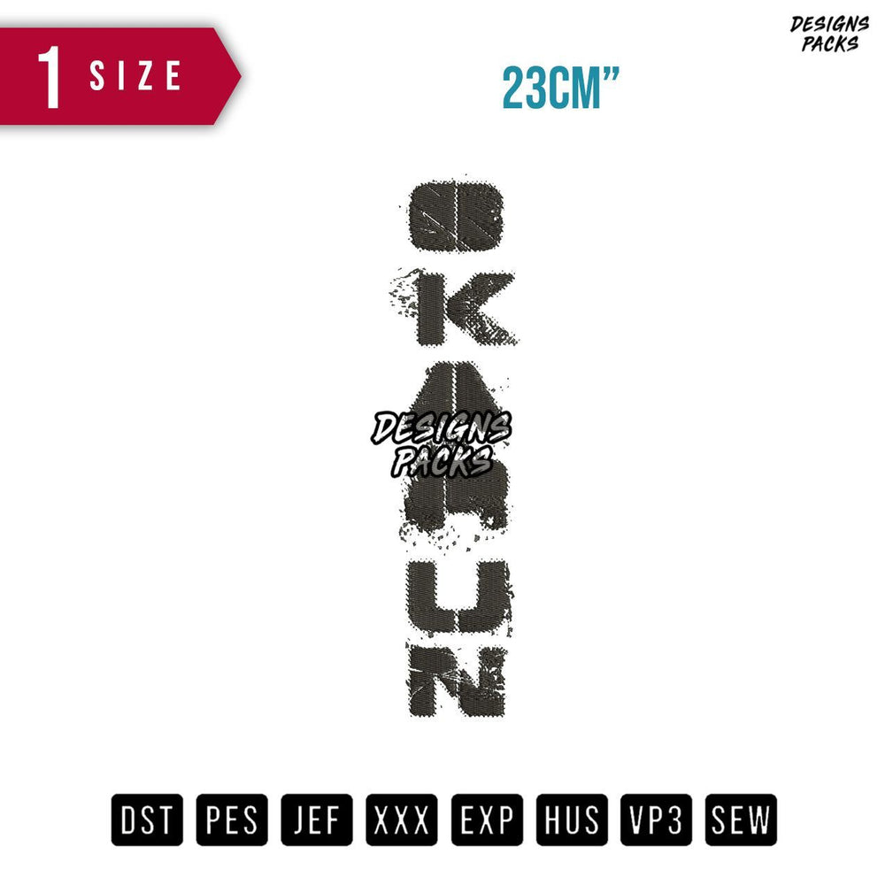 Okarun Embroidery Design