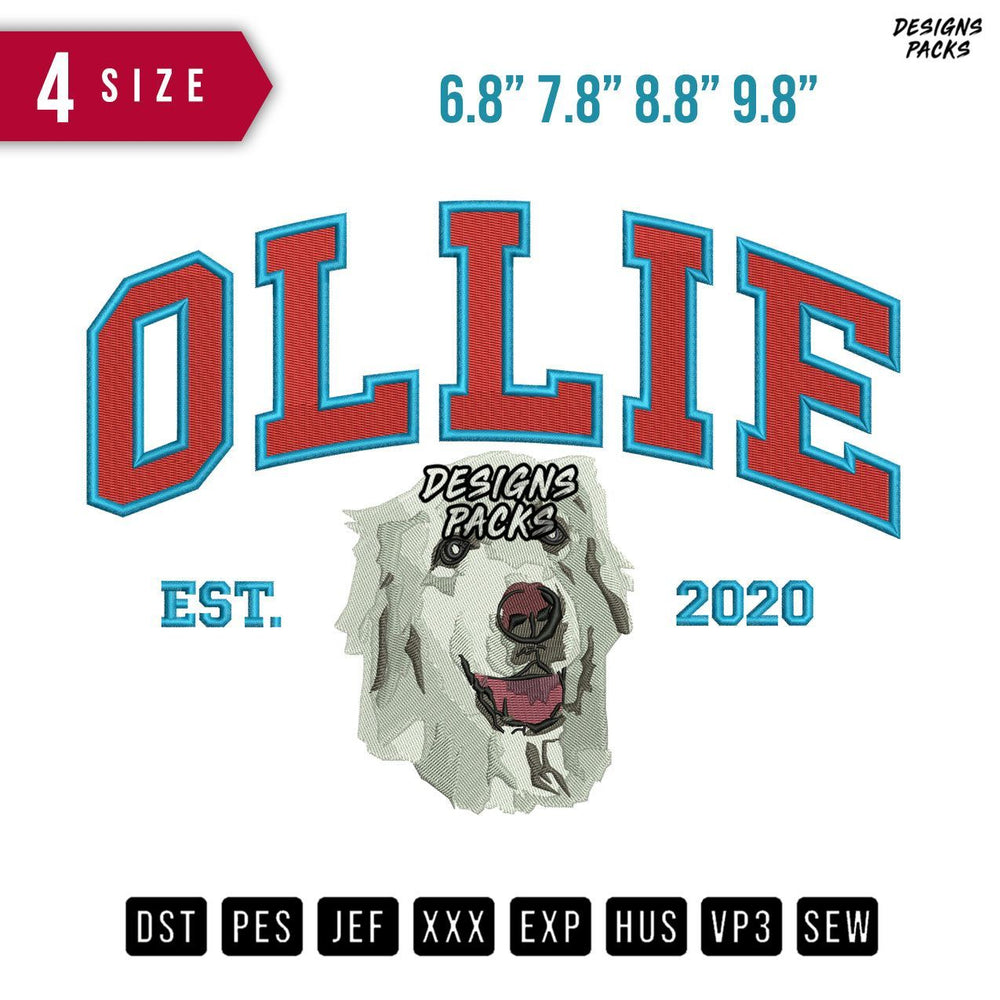 Ollie Embroidery Design
