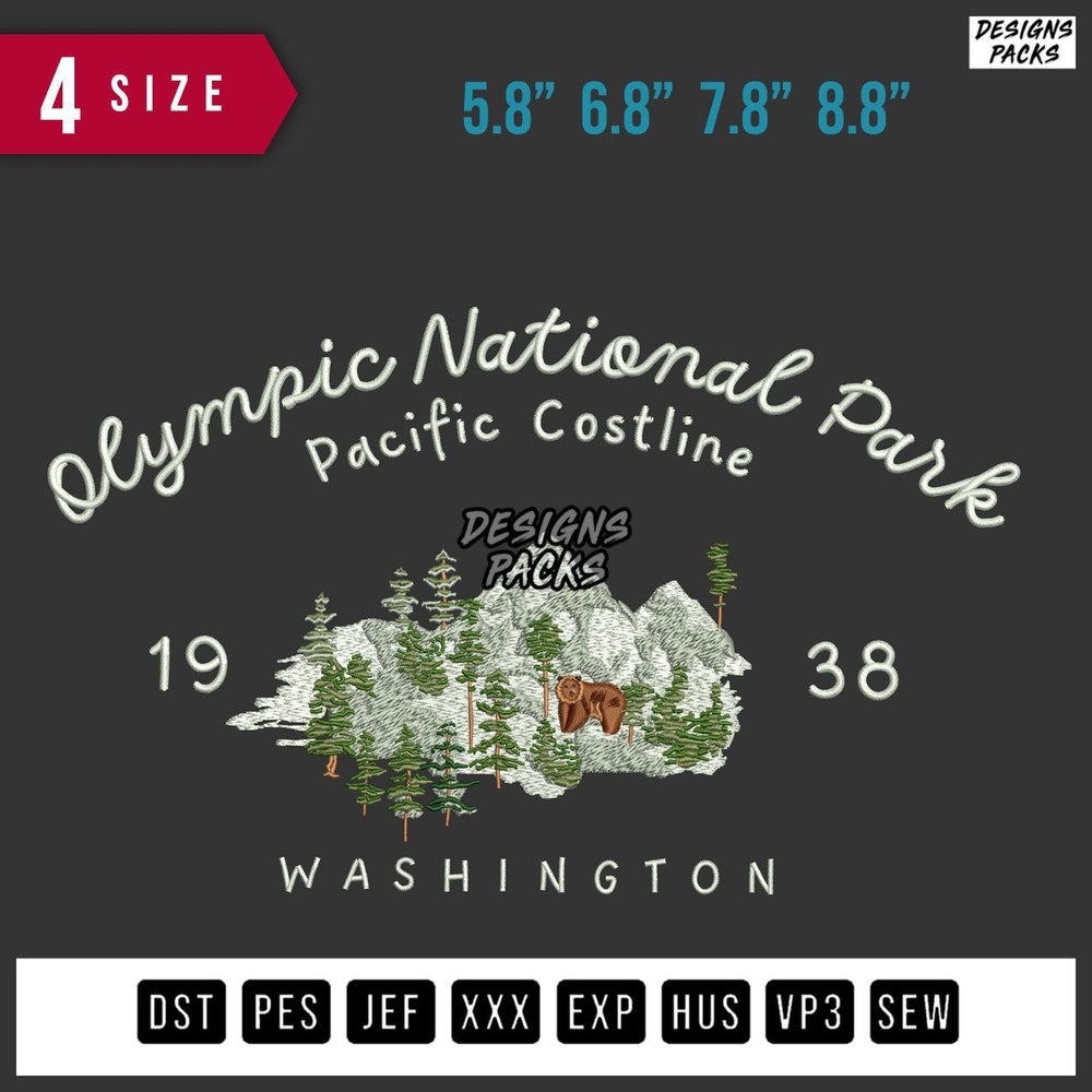 Olympic National Embroidery Design