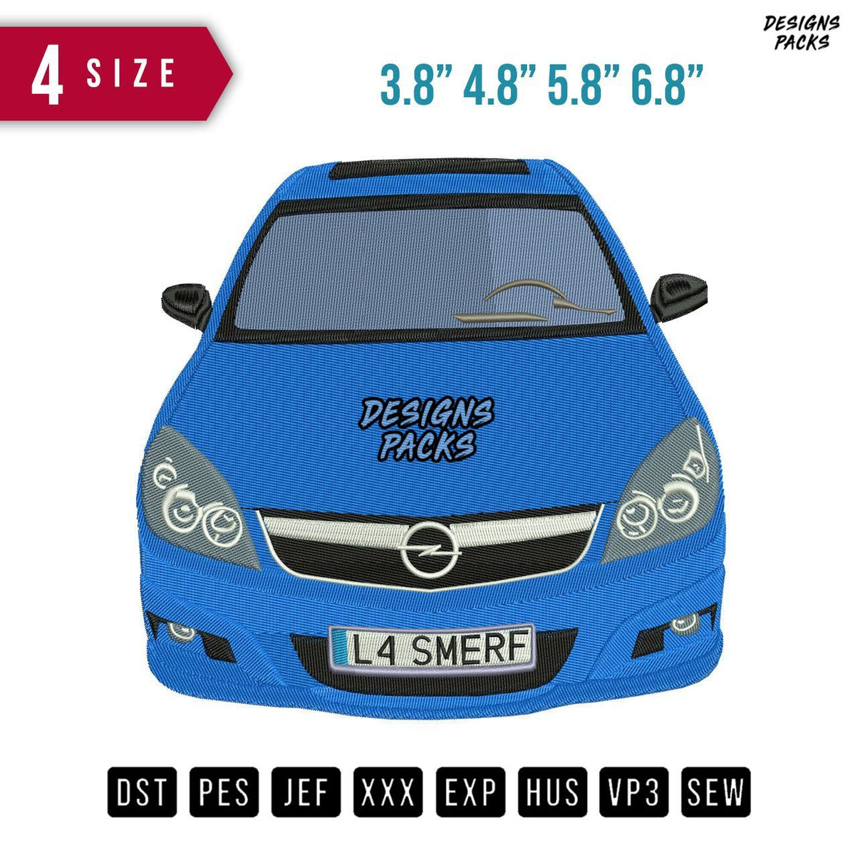 Opel Vectra Car Embroidery Design